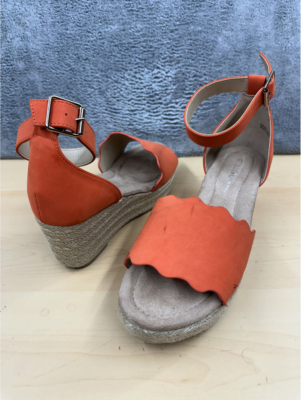 Chinese Laundry Orange Espadrille Wedge Sandals Casual Summer Bohemian